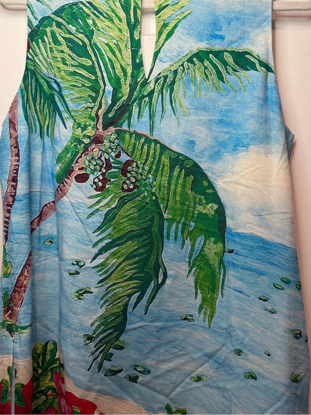 Tommy Bahama Blue Palm & Floral Shift Dress - Picture 5 of 7